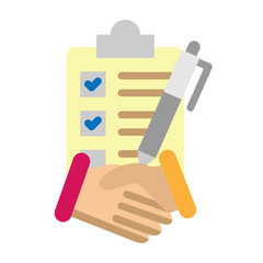 Business Agreement Vector Flat Icon Design