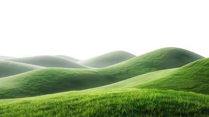 Simple green hill isolated on transparent background