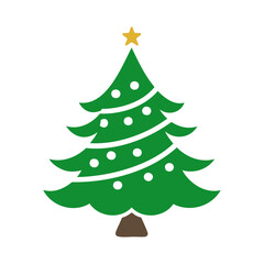 Christmas pine tree vector illustration