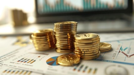 Financial consulting represented with abstract 3D elements