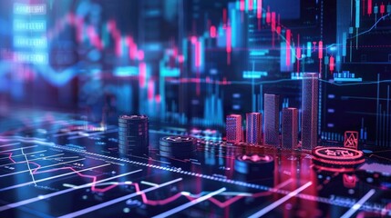 Financial consulting represented with abstract 3D elements