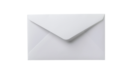 Postal white envelope on transparent background