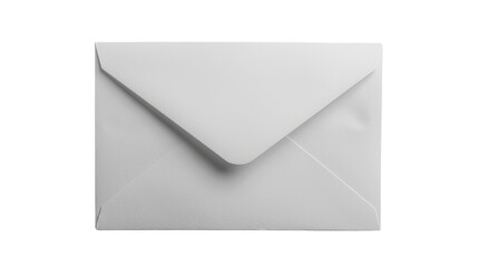 Postal white envelope on transparent background