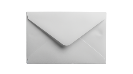 Postal white envelope on transparent background