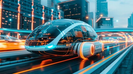 Cutting-edge autonomous vehicle technology revolutionizing public transport and automotive services.