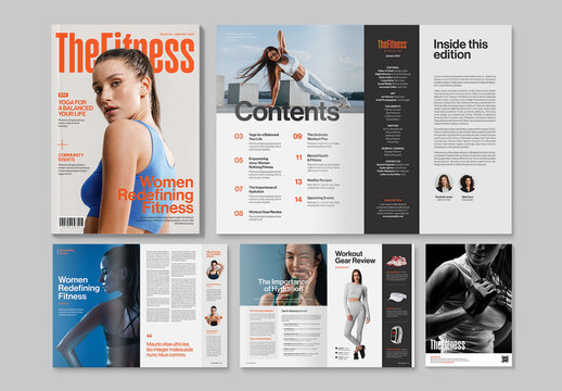 Women's Fitness Magazine Template