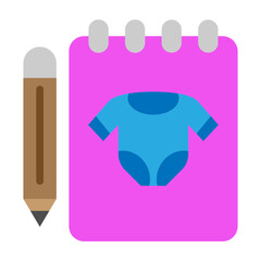 Cloth Sketch Vector Flat Icon Design