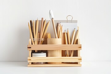 Desk organizer on a white background