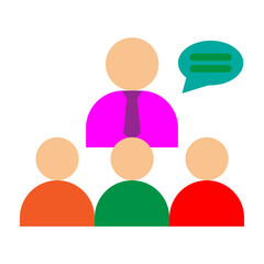 Focus Group Vector Flat Icon Design