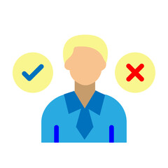 Decision Making Vector Flat Icon Design