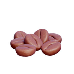 Coffee beans, Coffee shop and barista, 3D rendering.