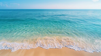 Crystal Clear Water on Sandy Beach