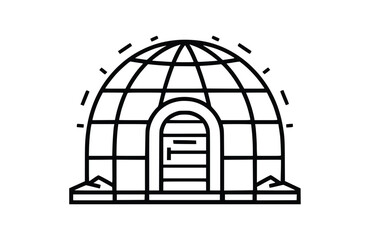 Fototapeta premium Igloo icon isolated on white background. Beautiful Igloo icon.