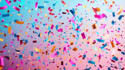 Vibrant confetti symbols and graphic elements isolated on a plain background. Perfect for festive decorations, the bright colors and playful designs add a cheerful touch.