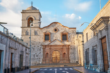The Basilica and Convent of San Francisco de Arequipa is located in the historic center of...