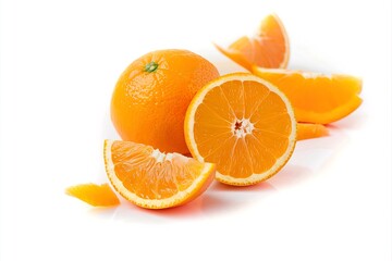 slice orange isolated on white background