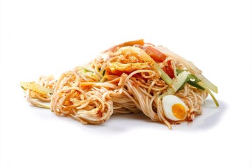 Instant noodles isolated on white background