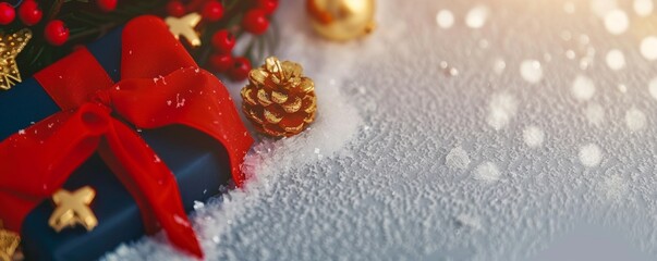 Festive Christmas banner web poster, header for website, colorful decorative decorations. Horizontal format New Year border poster. Xmas holiday background