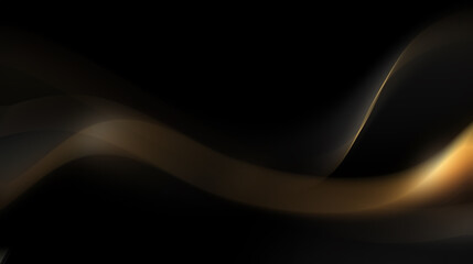 Abstract black and gold wavy background.