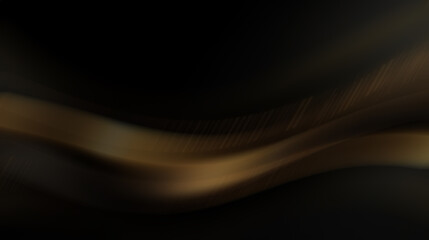 Abstract brown wave on black background.