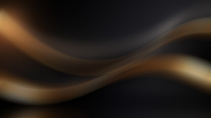 Abstract brown wave pattern on a black background.