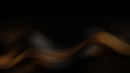 Abstract brown wavy lines on a black background.
