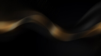 Abstract dark background with a golden wave.