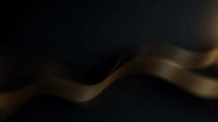 Abstract dark background with a golden wave.