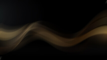 Abstract dark background with a golden wave.