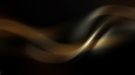 Abstract dark background with a golden wave.
