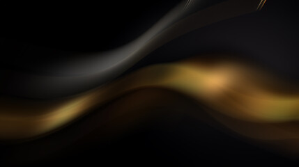 Abstract dark background with a golden wave.