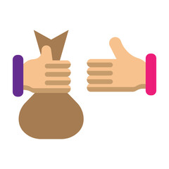 Bribe Vector Flat Icon Design