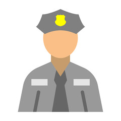 Police Vector Flat Icon Design