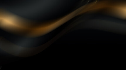 Abstract dark background with gold gradient.