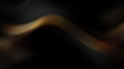 Abstract dark background with gold wave.