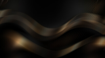 Abstract dark background with gold wavy lines.