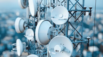 Fototapeta premium Embracing the Future: Investing in the Telecommunications Sector Amid Technological Advancements and Growing Consumer Demand