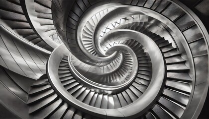 Abstract Spiral Staircase Design - Modern Architecture and Interior Design.
