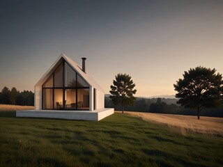 View house in the morning