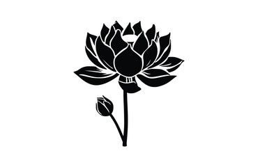 Obraz premium Lotus icon isolated on white background. Beautiful Lotus icon.