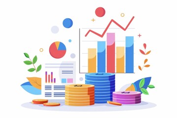 Obraz premium economic charts, focusing on the evaluation of fiscal benchmarks.