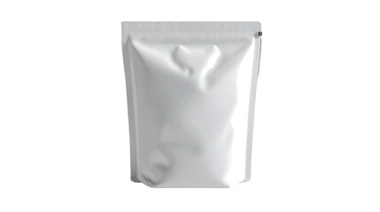 Pouch white bag template blank on transparent background