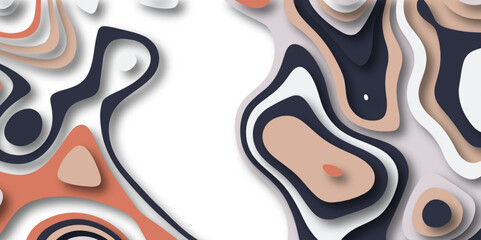 Abstract colorful paper cut background design .Abstract vector seamless pattern with shadows Trendy multicolor contemporary design for prints,flyers,banners,brochures,invitations,covers.	