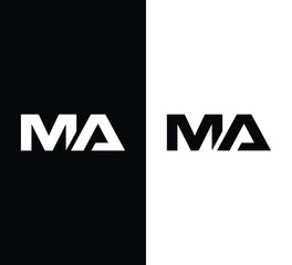 Obraz premium MA letter logo design vector