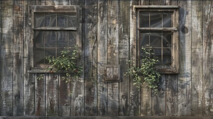 A wooden vintage window and building offer a classic appearance