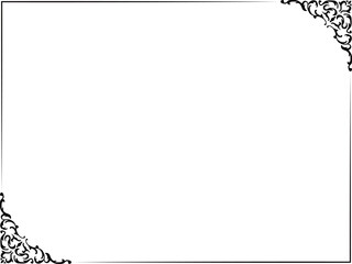 横長のアンティークフレーム〜ブラック〜