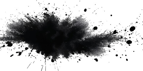 Paint stains black blotch background. Grunge Design Element. Brush Strokes. Vector illustration	