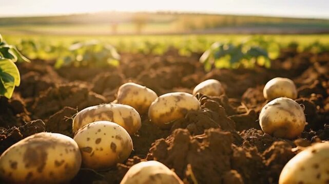 potatoes in the ground