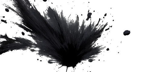 Paint stains black blotch background. Grunge Design Element. Brush Strokes. Vector illustration	