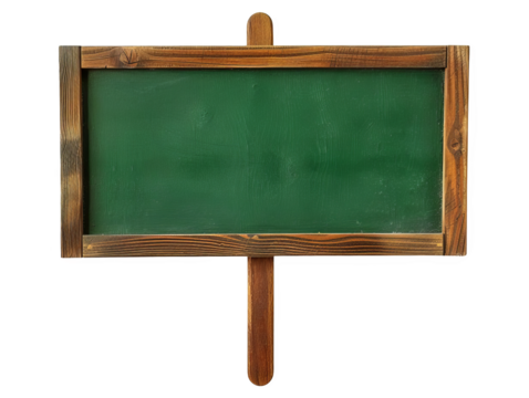 Empty chalkboard with a wooden frame, perfect for presentations, classroom lessons, or decorative purposes.